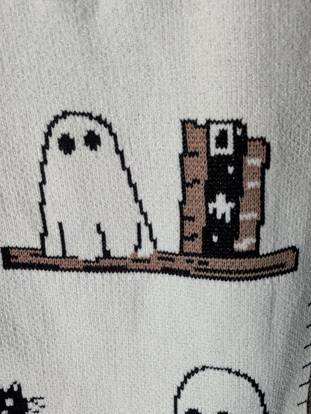 Goblin & Ghoul Halloween Ghosts Reading Books With Black Cats Throw Blanket NWT